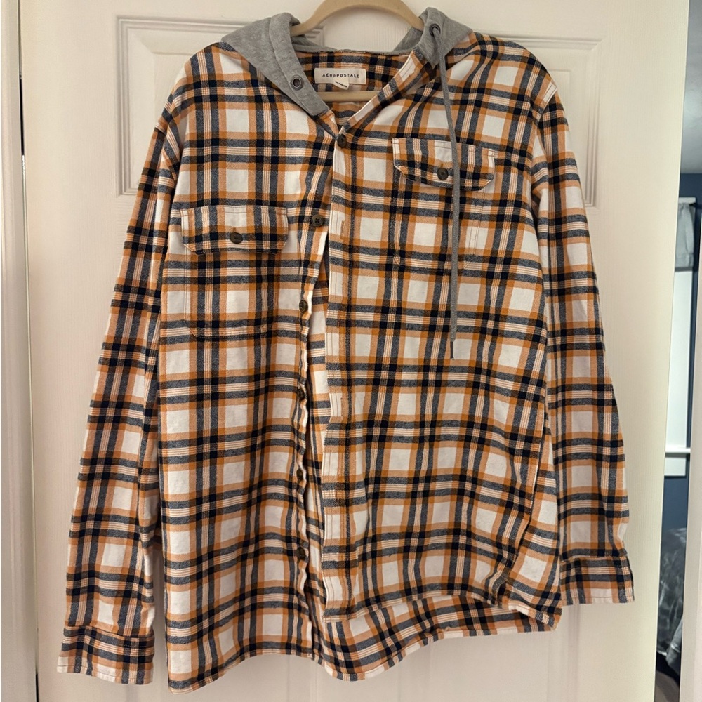 Aeropostale Plaid Shirt with Hood